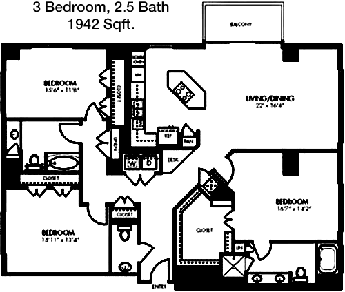 1,942 sq ft floorplan layout