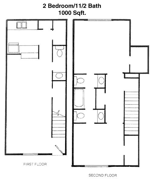 1,000 sq ft floorplan layout