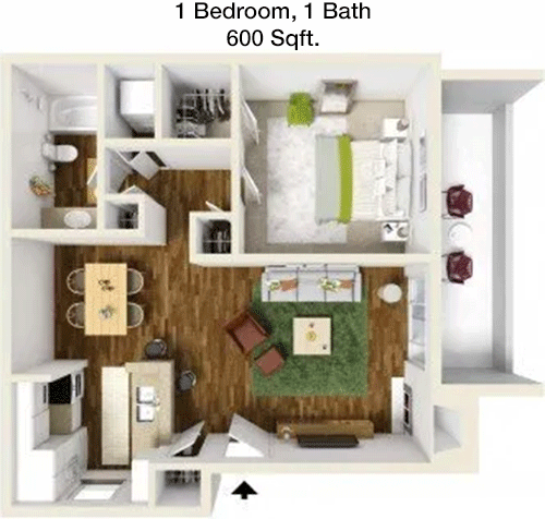 600 sq ft floorplan layout