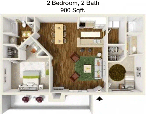 900 sq ft floorplan layout