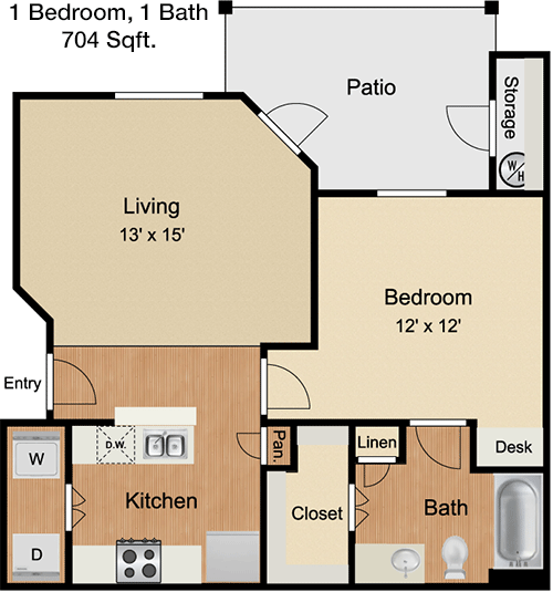704 sq ft floorplan layout