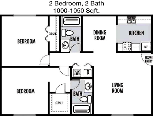1,000 sq ft floorplan layout
