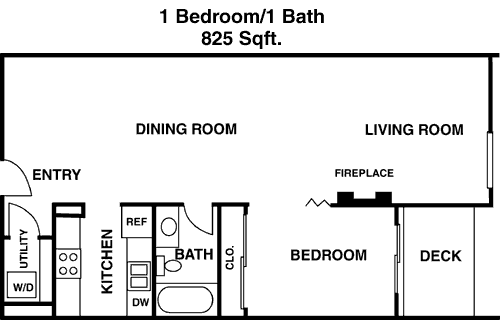 825 sq ft floorplan layout