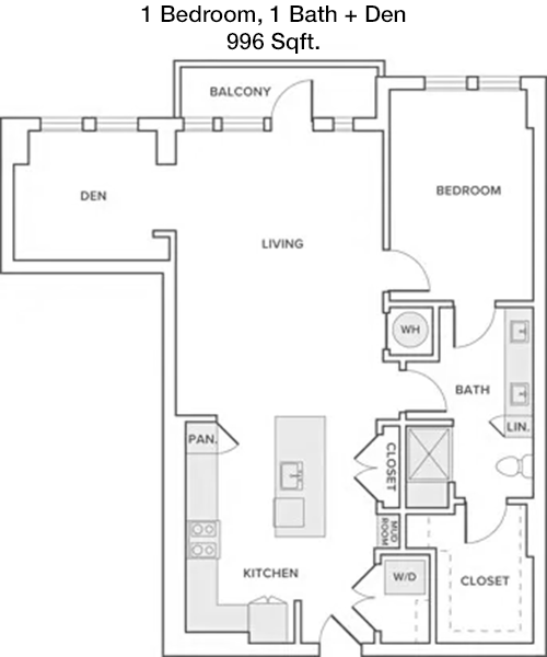 996 sq ft floorplan layout