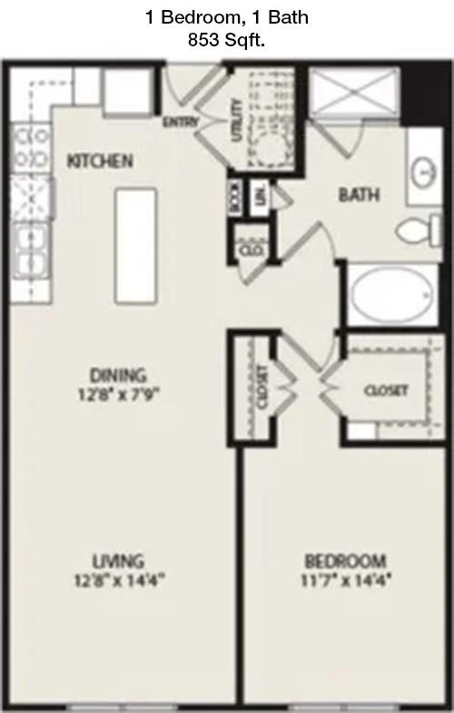853 sq ft floorplan layout