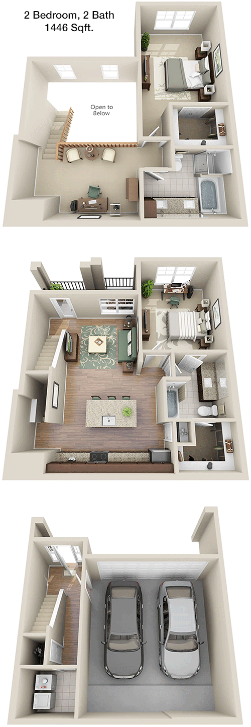 1,446 sq ft floorplan layout