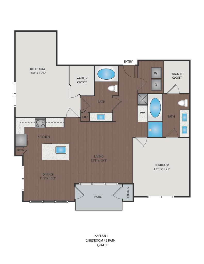 Kaplan II floorplan layout