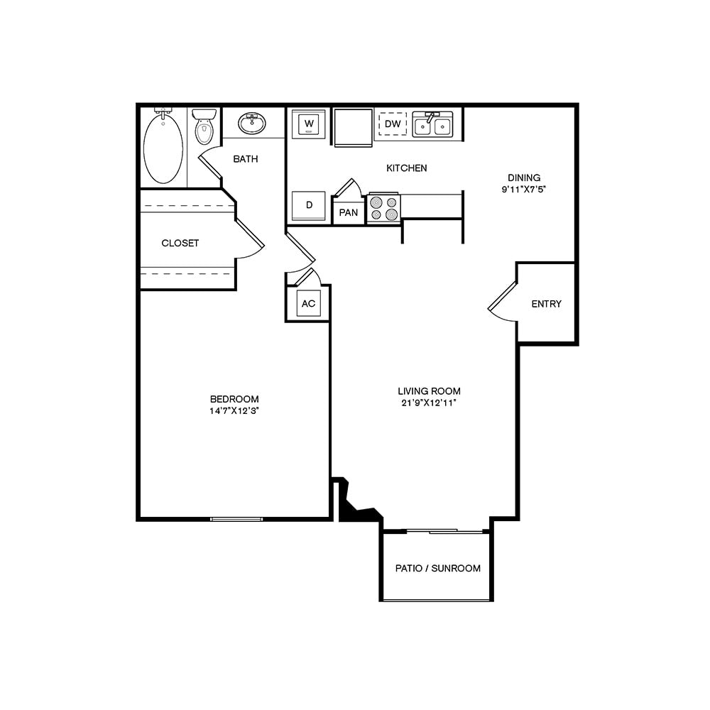 1C floorplan layout