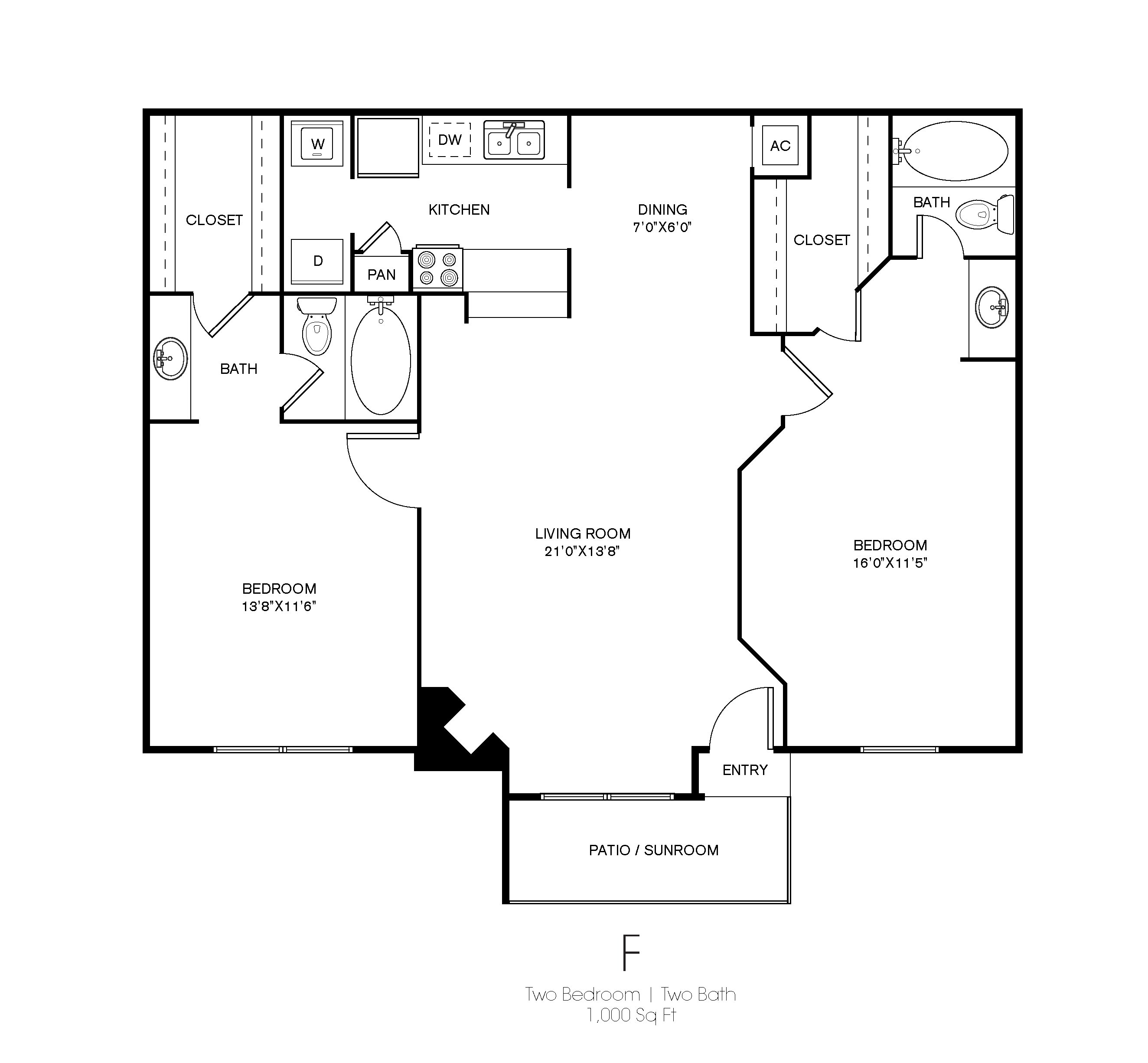 2-2G floorplan layout