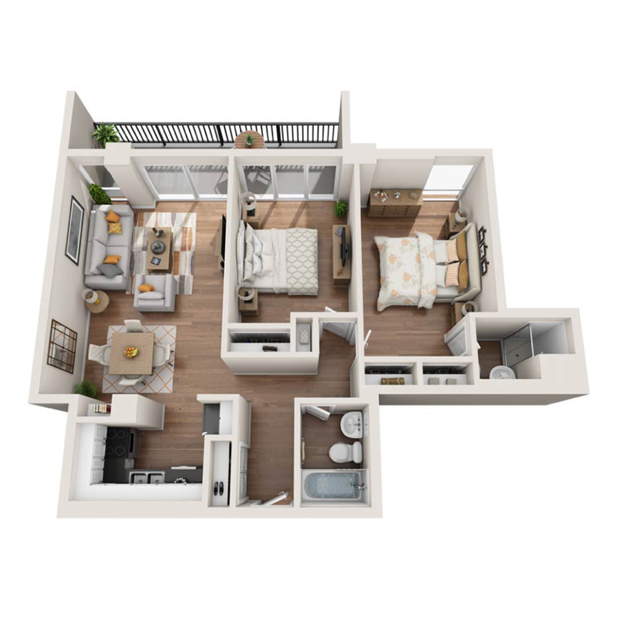 The Dallas floorplan layout