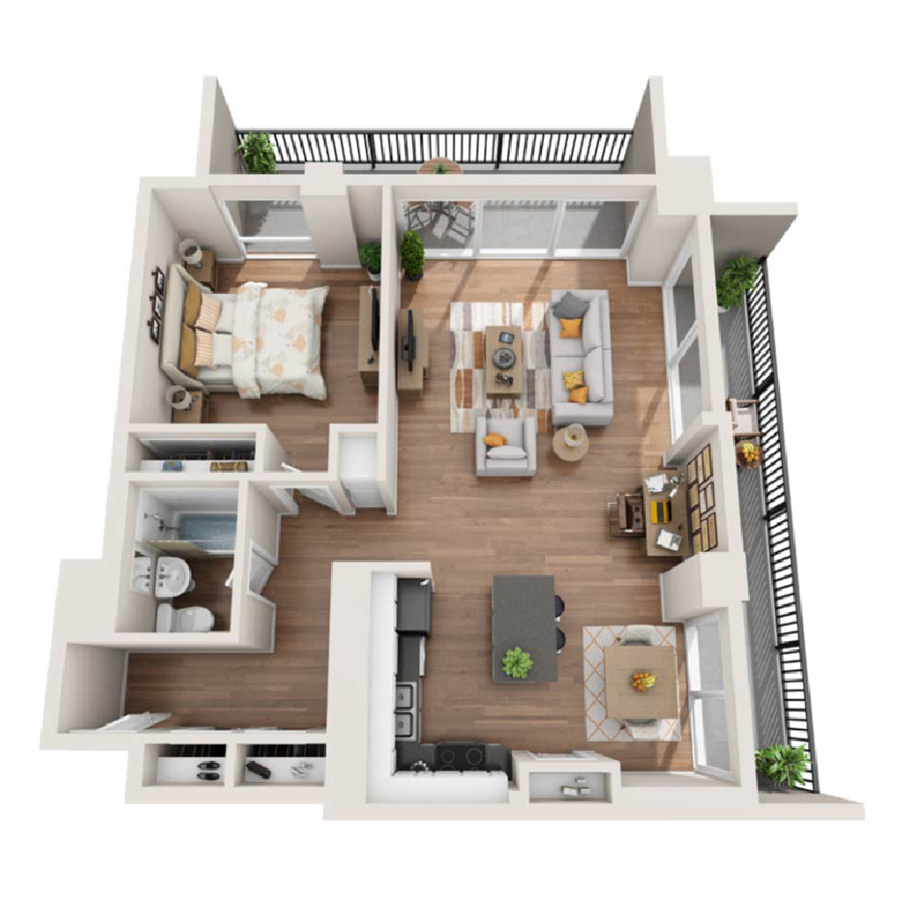 The Fannin floorplan layout