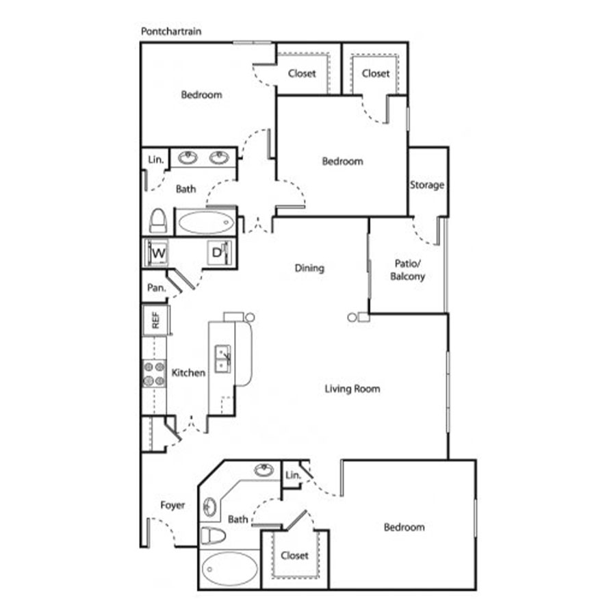 Pontchartrain floorplan layout