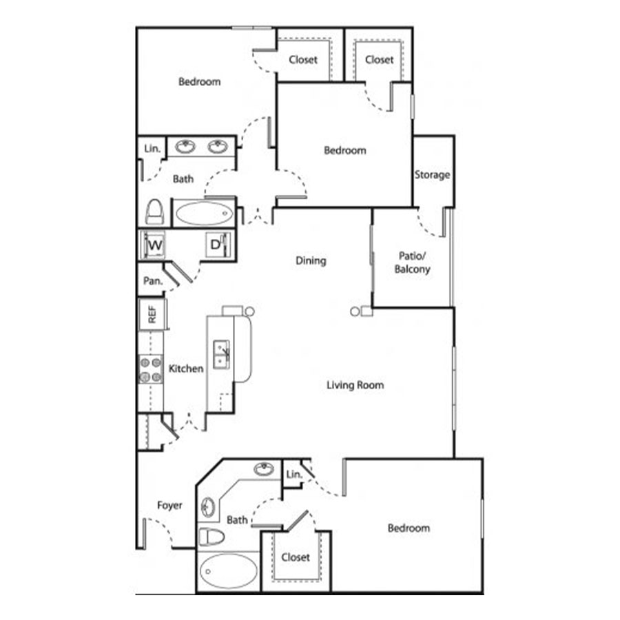 Pontchartrain with 2-Car Garag floorplan layout