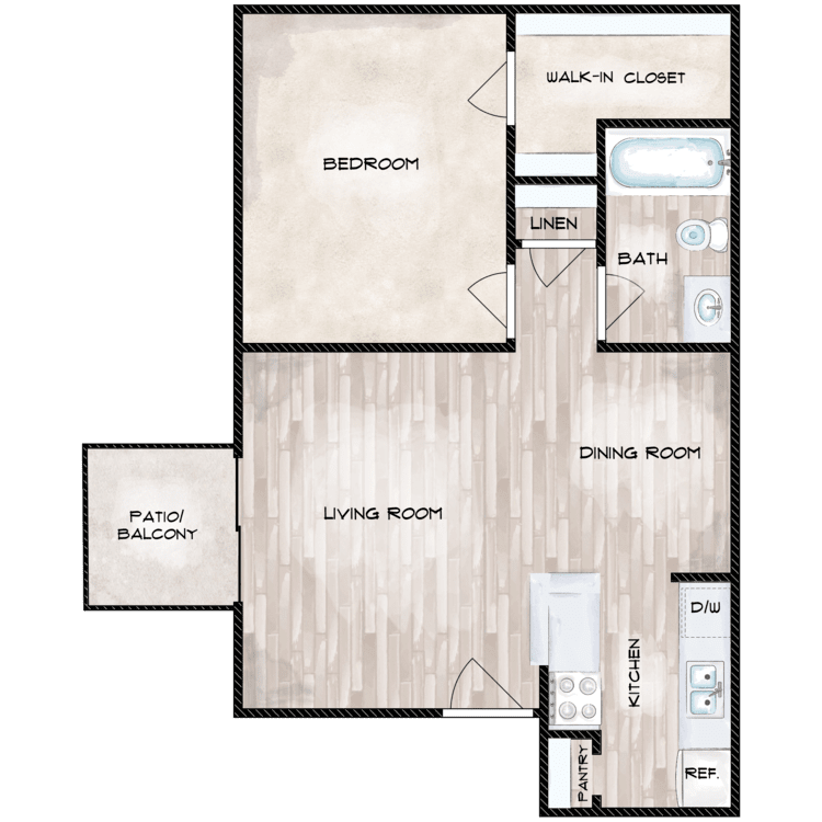 A floorplan layout