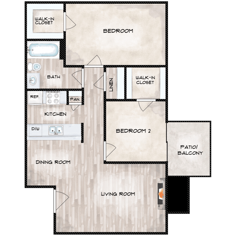 B floorplan layout