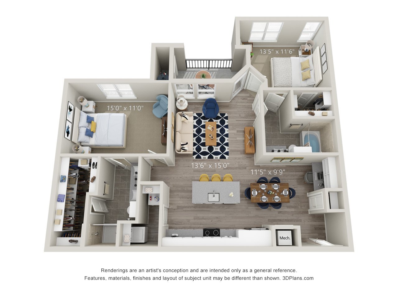 B-5 floorplan layout