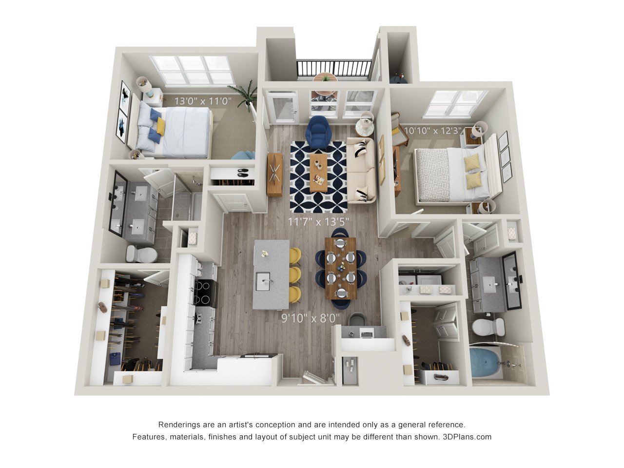 B-2 floorplan layout