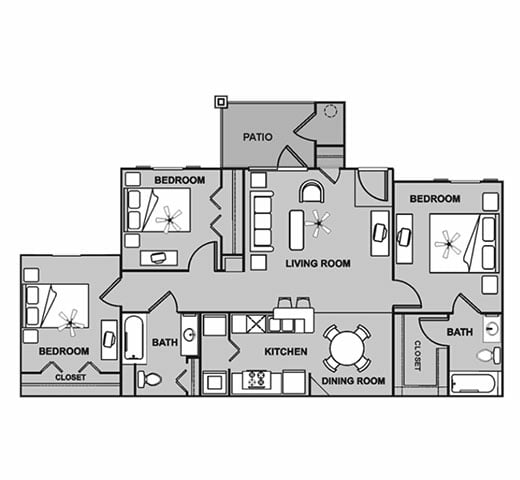 3x2 floorplan layout