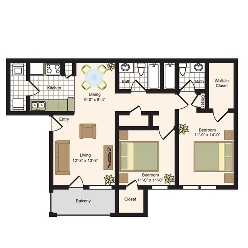 D2 floorplan layout