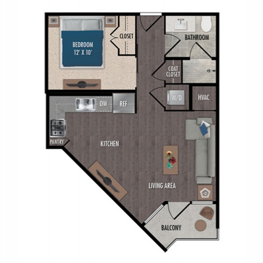 E1-Studio floorplan layout