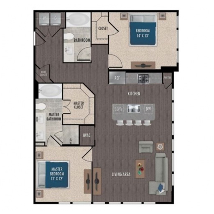 B3a-2x2 floorplan layout