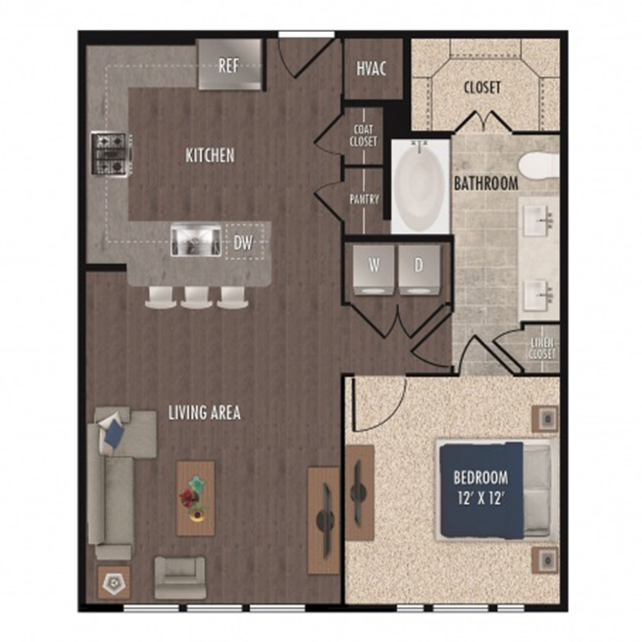 A4b-1x1 floorplan layout