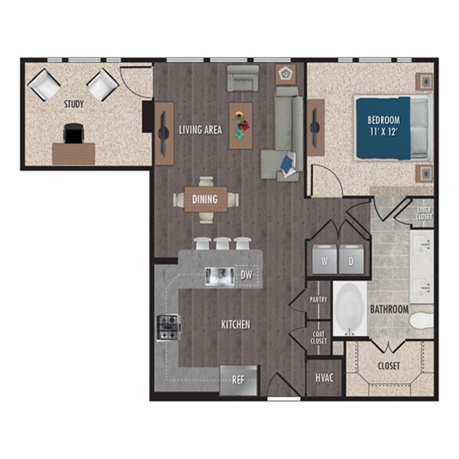 A6-1x1 floorplan layout