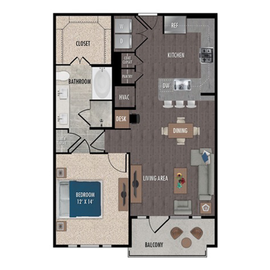 A7-1x1 floorplan layout