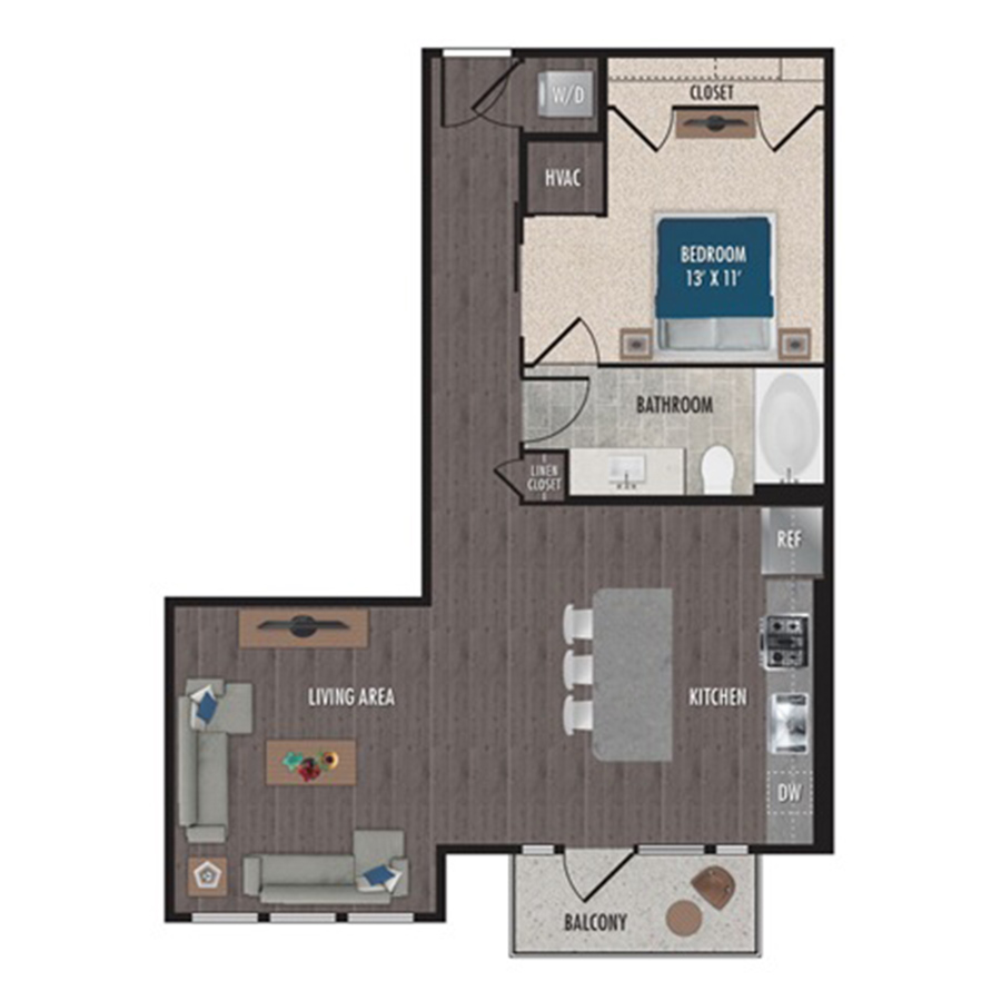 E4-Studio floorplan layout