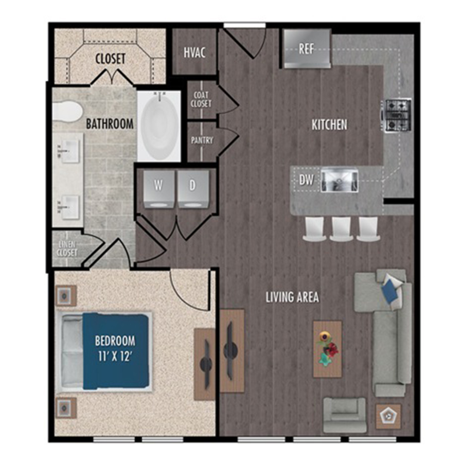 A8-1x1 floorplan layout