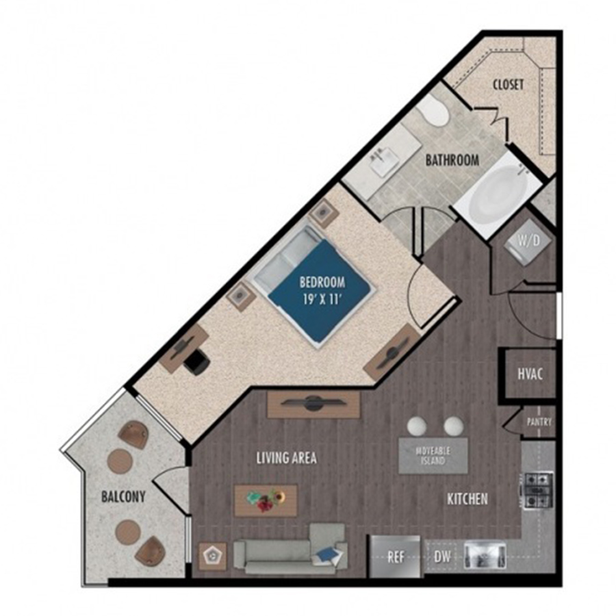 A1-1x1 floorplan layout