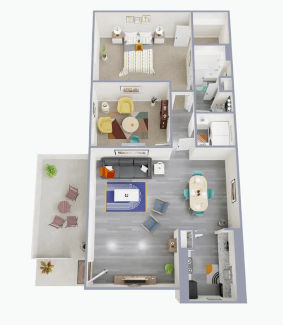 1x1 Den floorplan layout