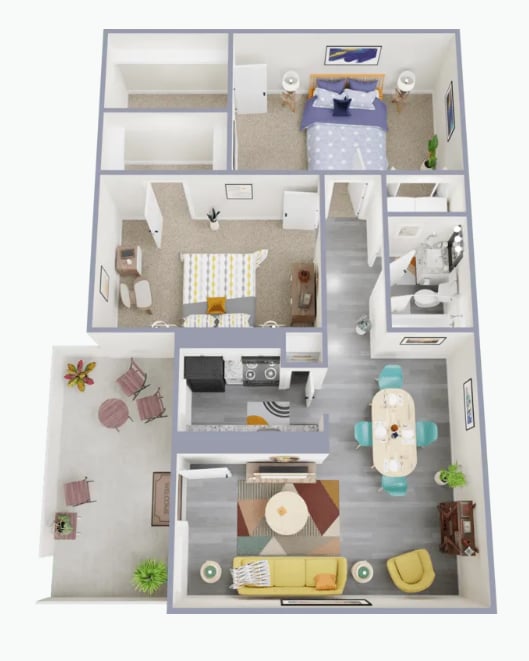 2x1 floorplan layout