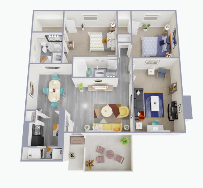 2x2 floorplan layout