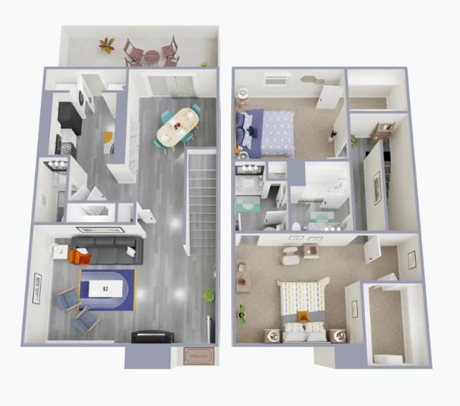 2x1.5 floorplan layout