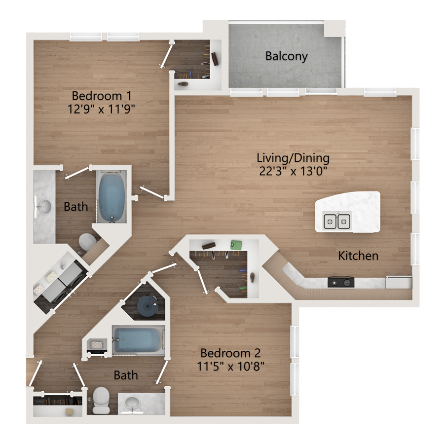 B2 floorplan layout