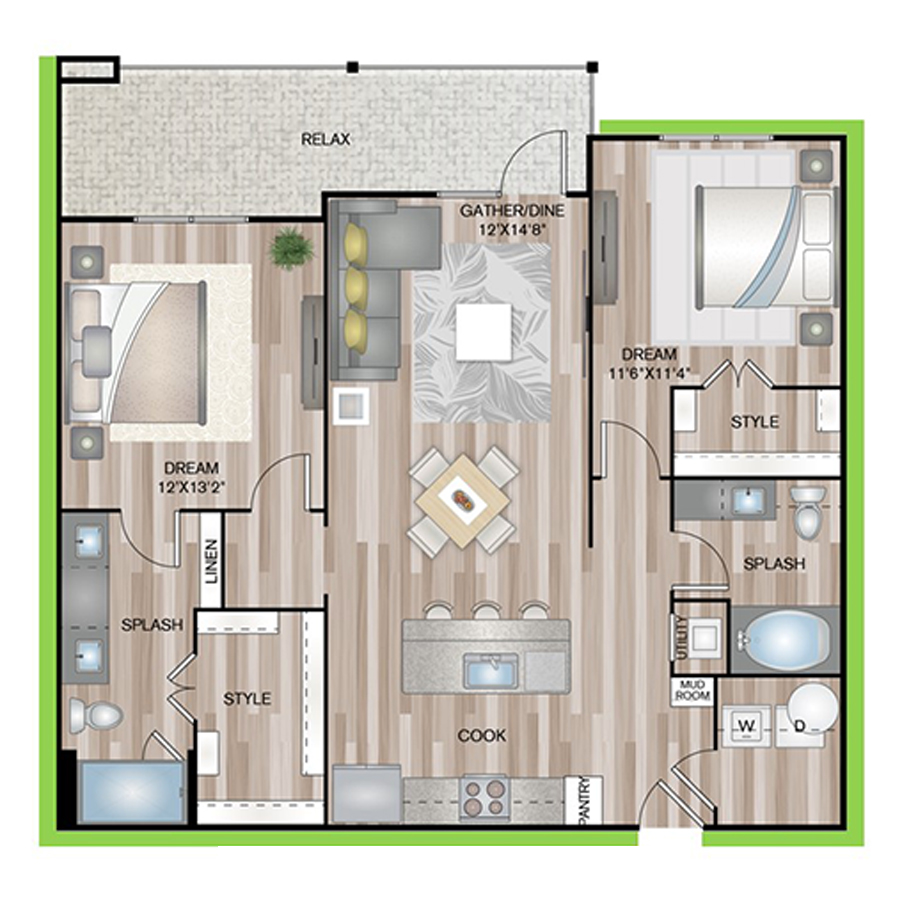 B3P8 floorplan layout