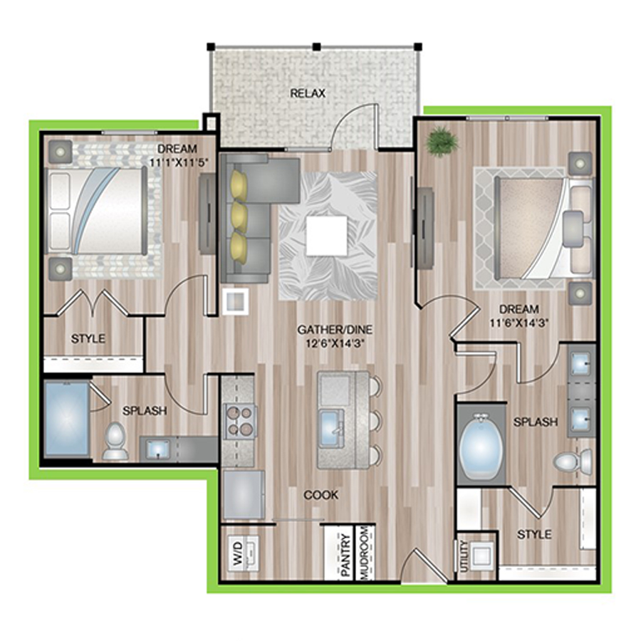 B1P8 floorplan layout