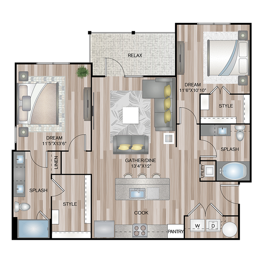 B2 floorplan layout