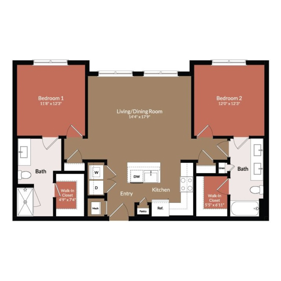 B1 Shower floorplan layout