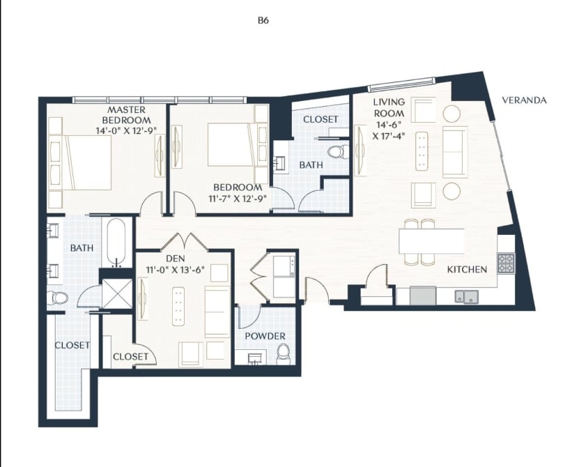 B6 floorplan layout