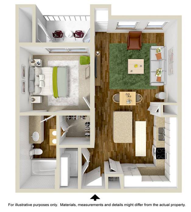 A1B floorplan layout