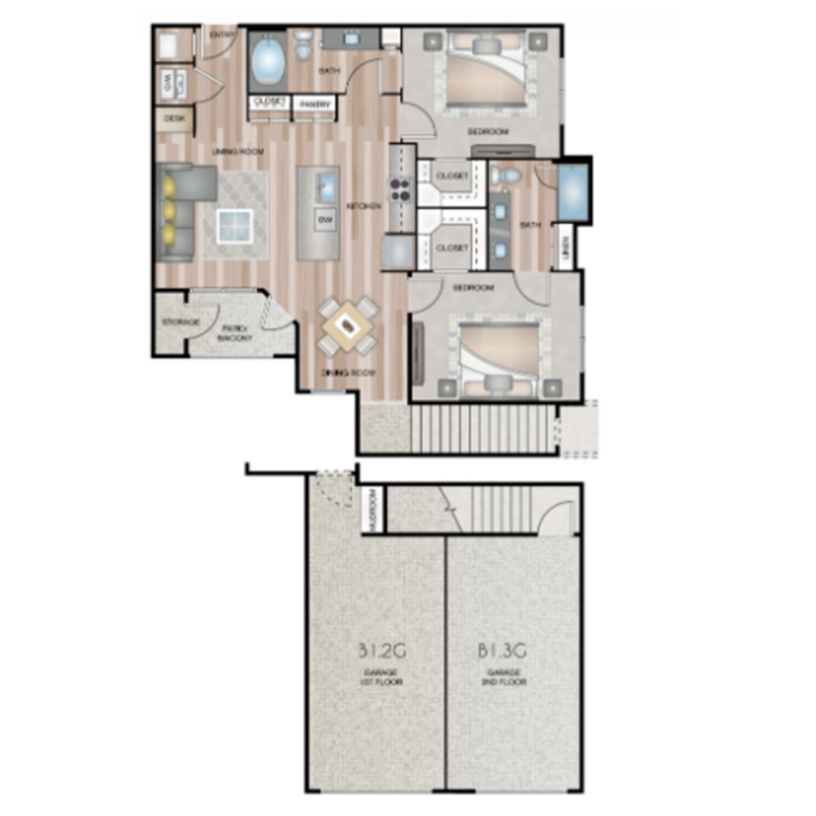 B1.3G floorplan layout