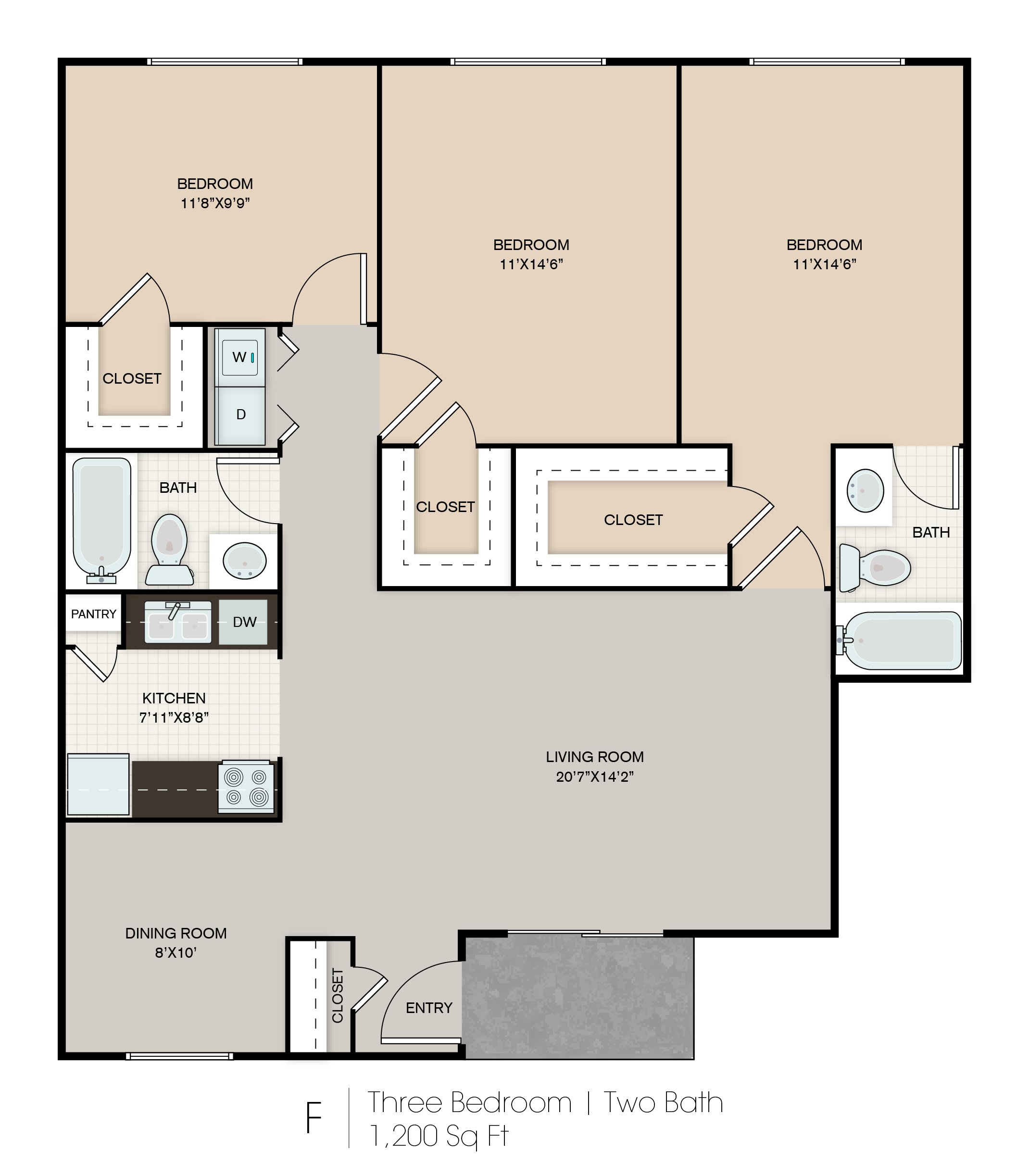 C2-D floorplan layout