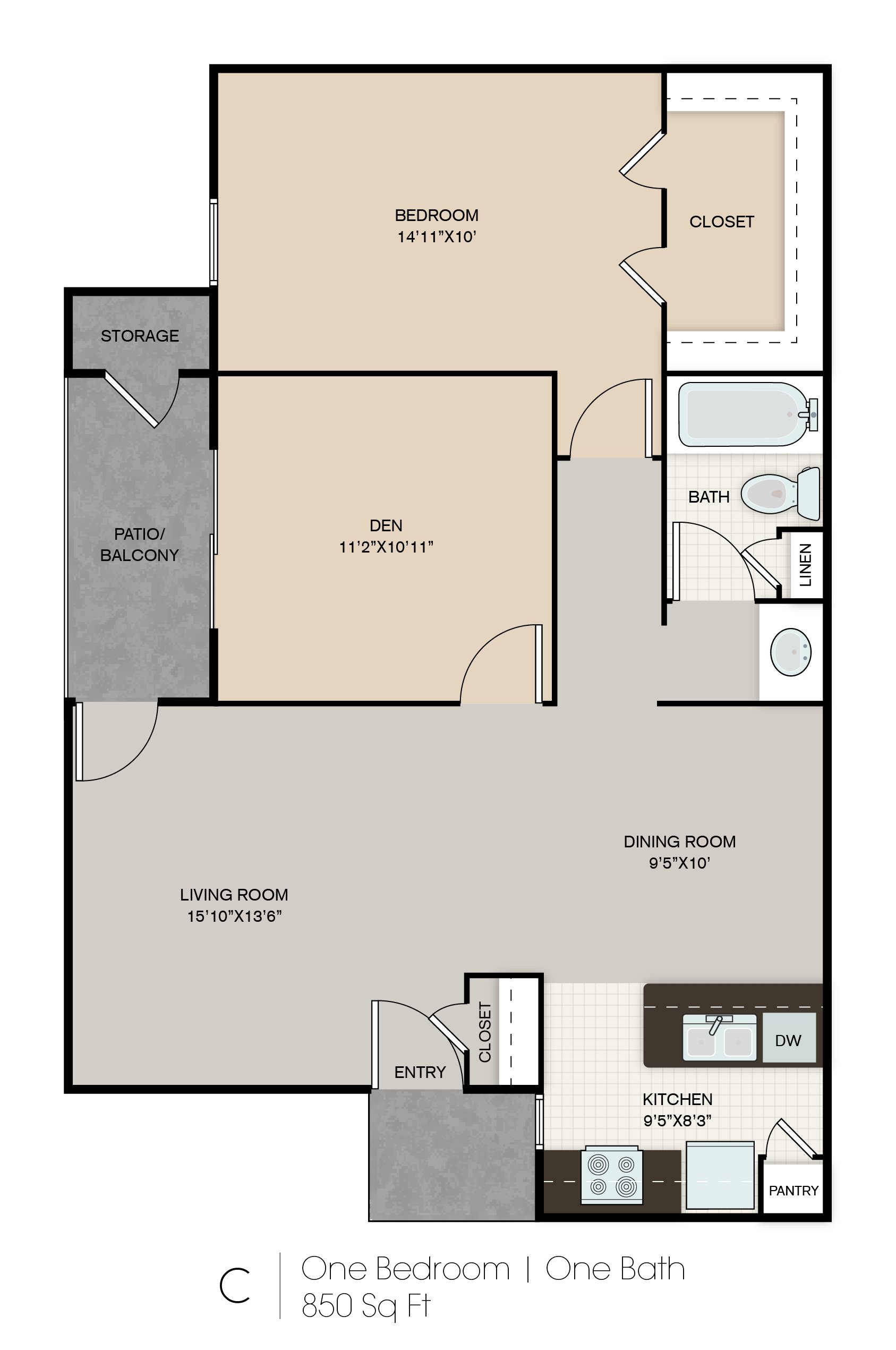 B1-D floorplan layout