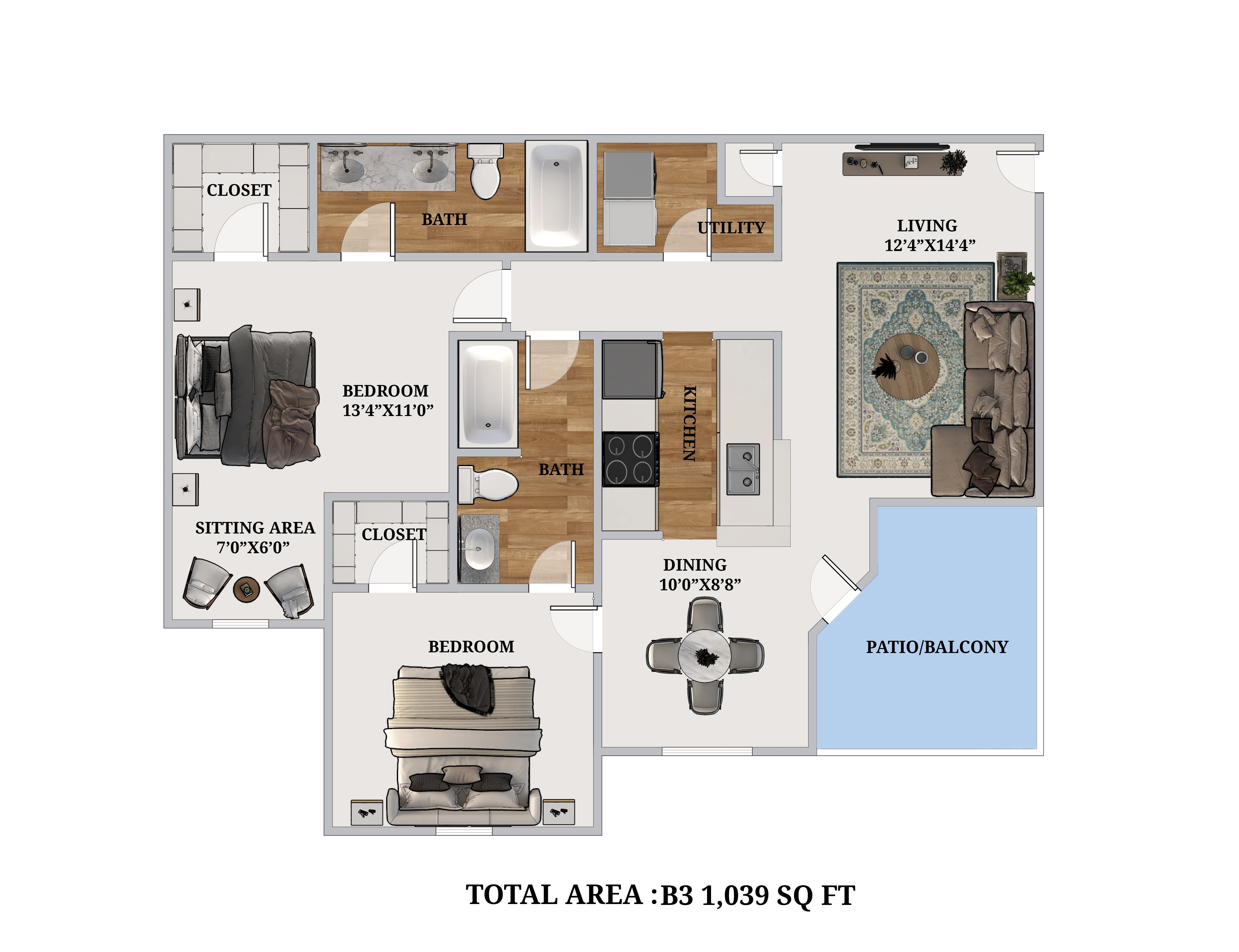 B3 floorplan layout