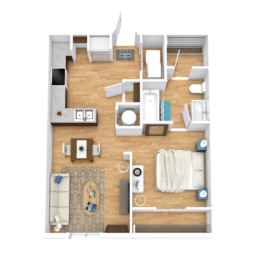 E1 floorplan layout