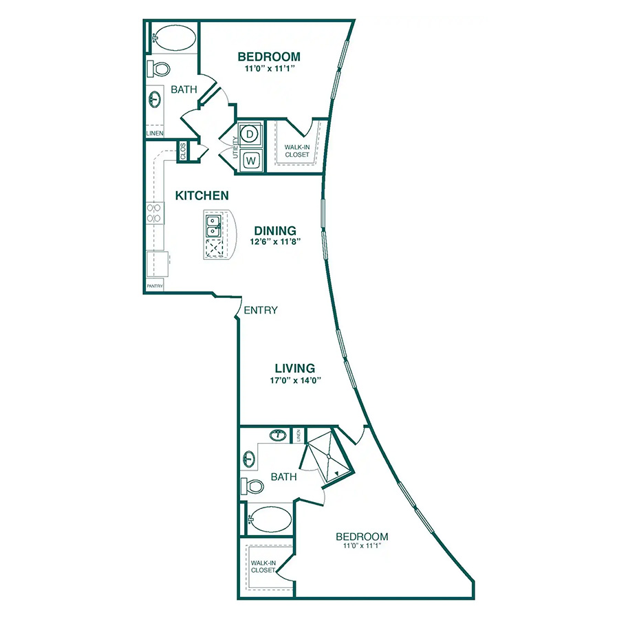 The Brighton floorplan layout