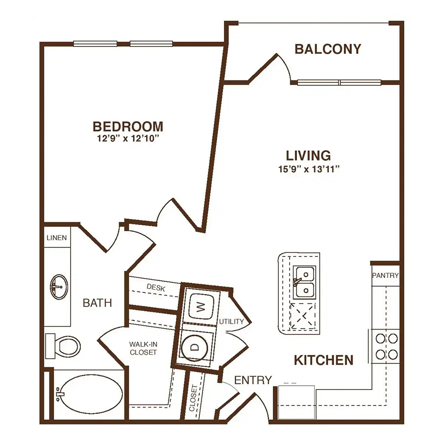 The Huntington floorplan layout