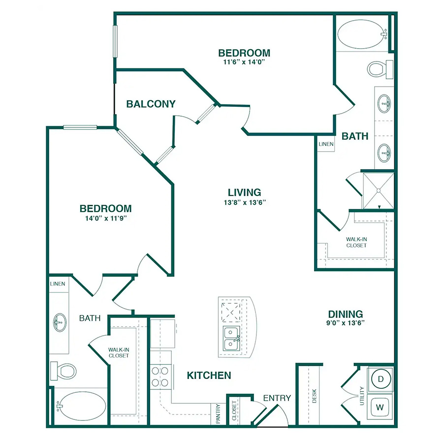 The Aberdeen floorplan layout